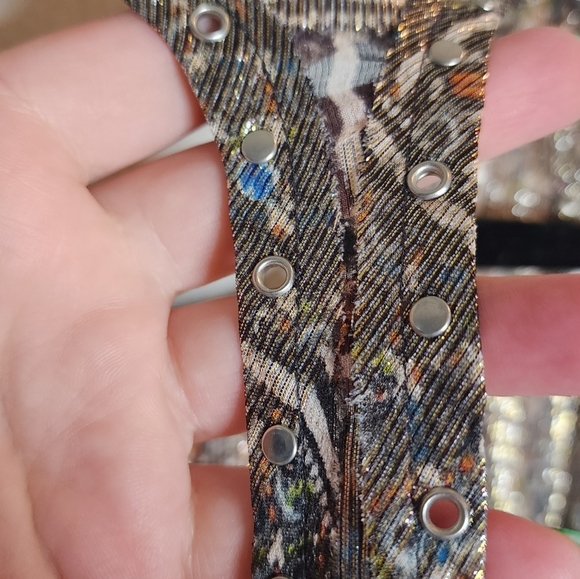 Isabel Marant x H&M Silk Metallic Sleeveless racerback blouse.  Size 6 - Picture 3 of 13